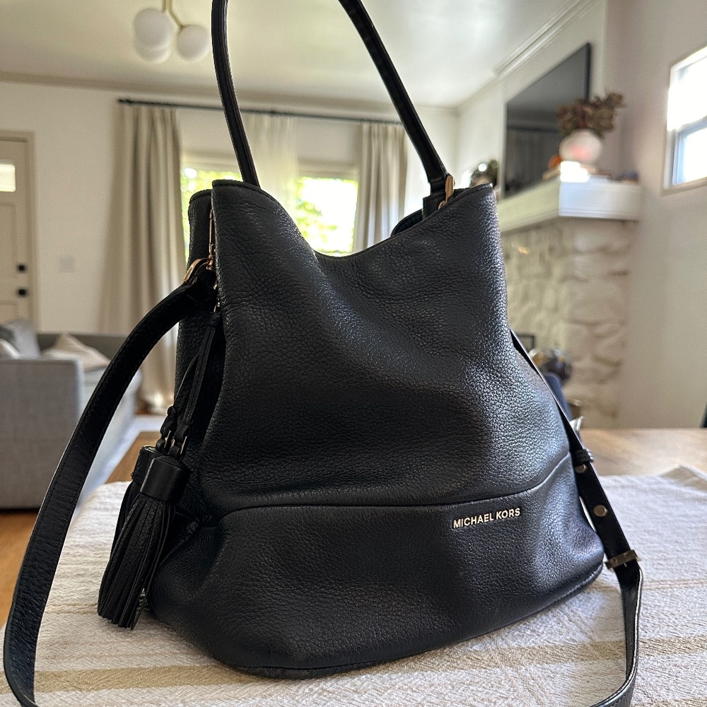 Michael Kors Kip Large Leather Bucket Bag